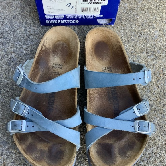 Birkenstock Shoes - Leather Franca Birkenstocks Sz 37, Dusty Blue, VGUC, Made in Germany, Reg fit